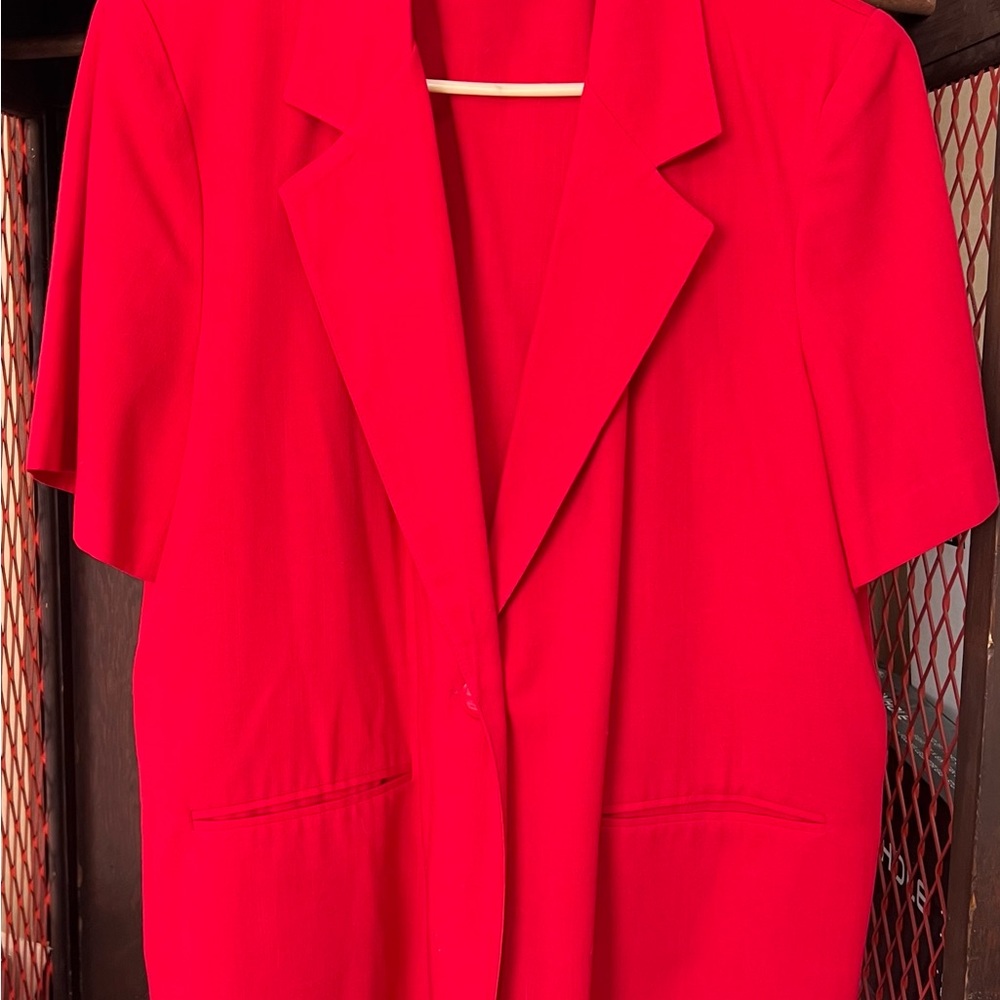 Sag Harbor Red Blazer Vibrant Formal Jacket